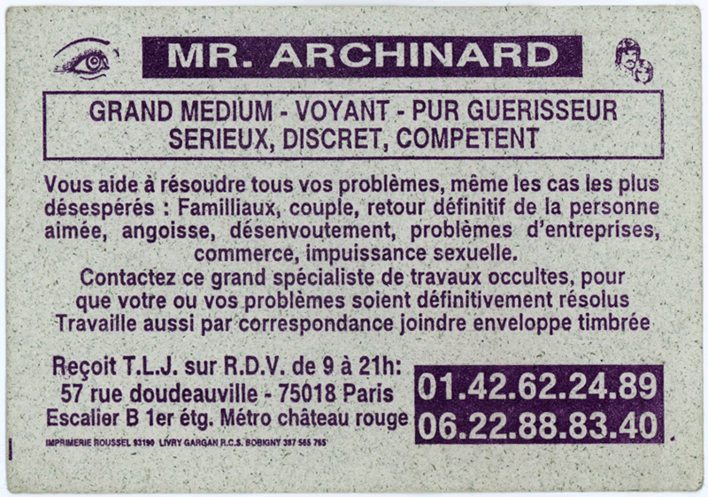 Monsieur ARCHINARD, Paris