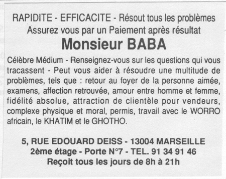 Monsieur BABA, Marseille