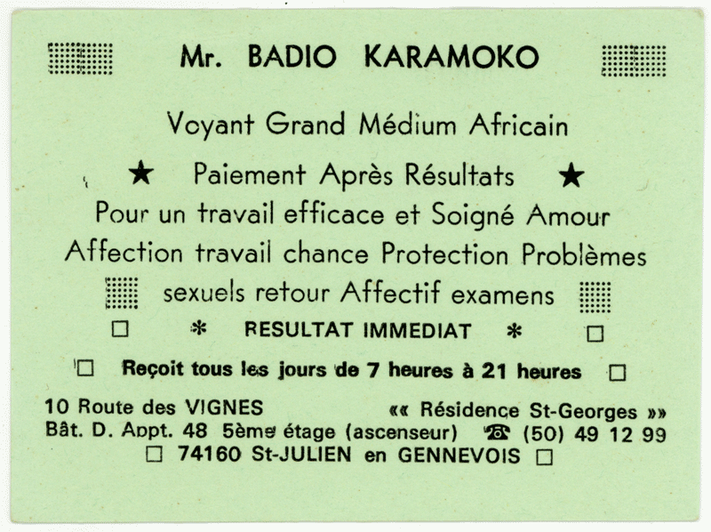 Monsieur BADIO KARAMOKO, Haute-Savoie