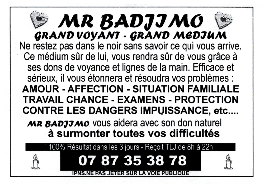 Monsieur BADJIMO, (indéterminé)