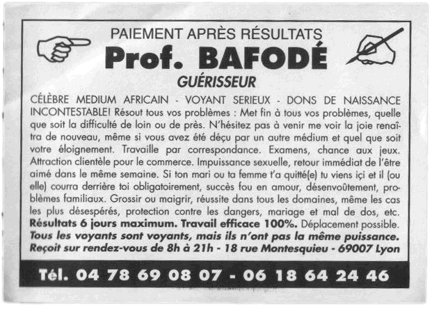 Professeur BAFODÉ, Lyon
