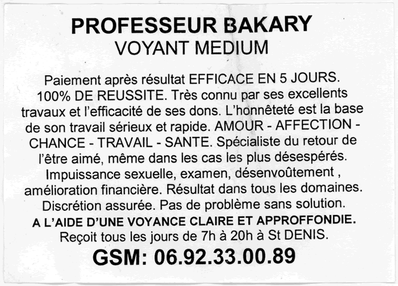 Professeur BAKARY, Réunion