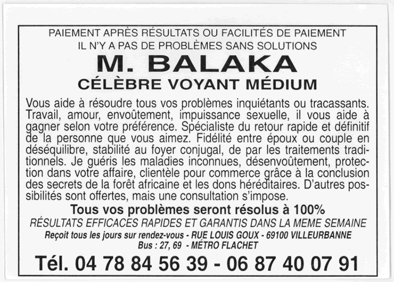 Monsieur BALAKA, Villeurbanne