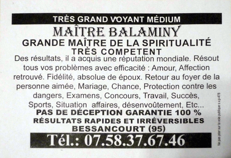Maître BALAMINY, Val d