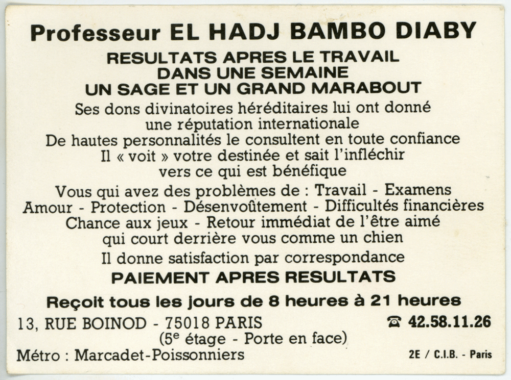 Professeur EL HADJ BAMBO DIABY, Paris