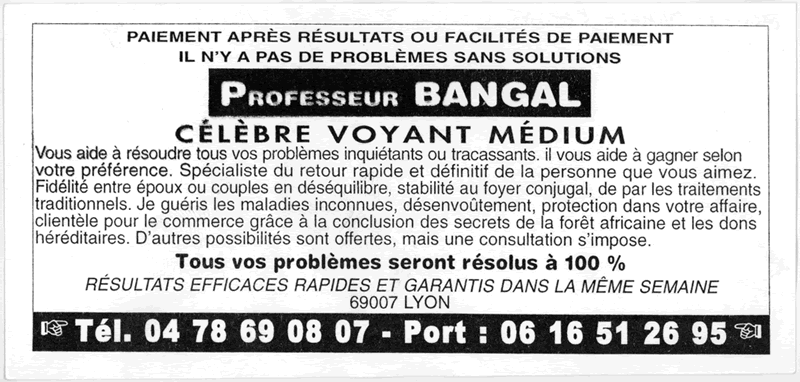 Professeur BANGAL, Lyon