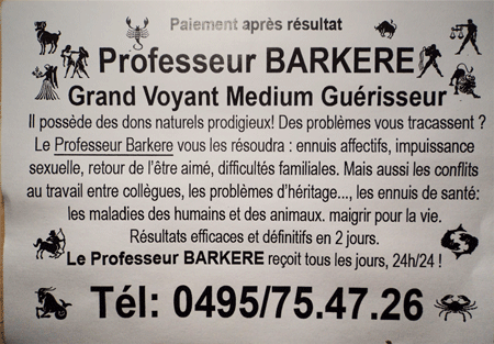 Professeur BARKERE, Belgique