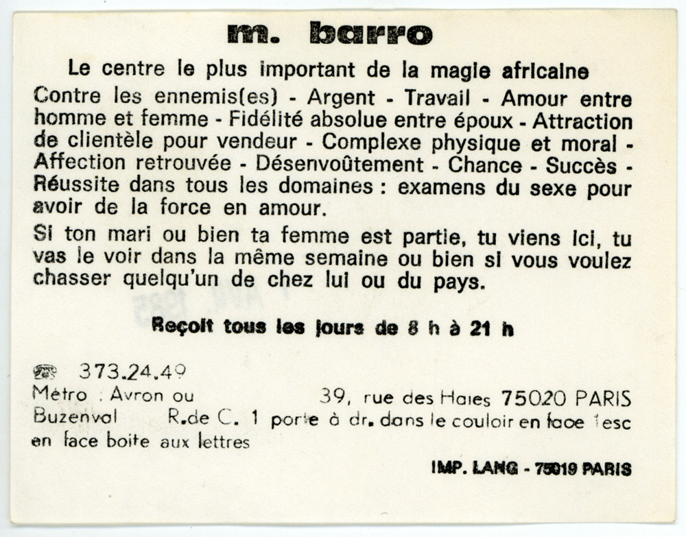 Cliquez pour voir la fiche détaillée de barro