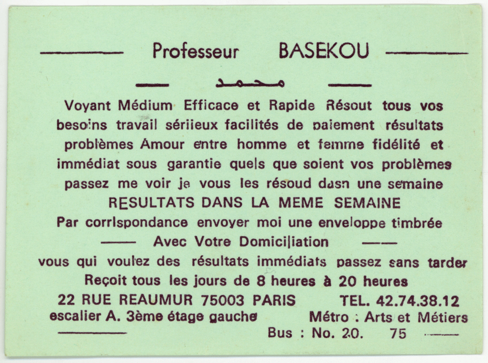 Professeur BASEKOU, Paris