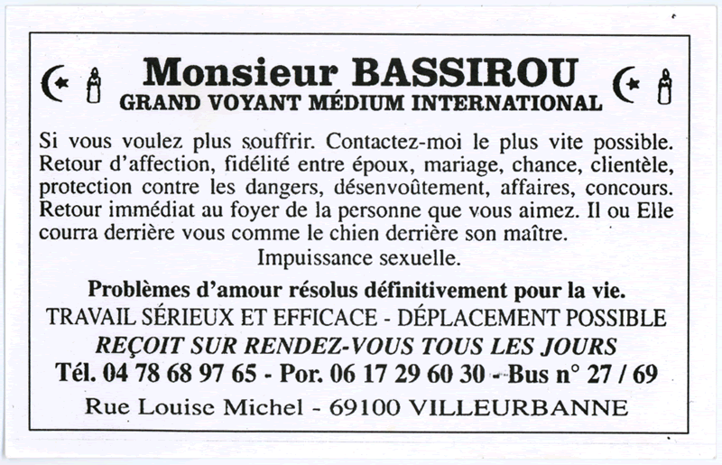 Monsieur BASSIROU, Villeurbanne