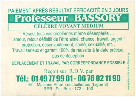 Professeur BASSORY, Val de Marne