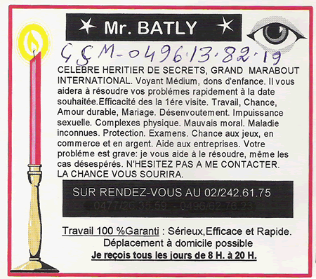 Monsieur BATLY, Belgique