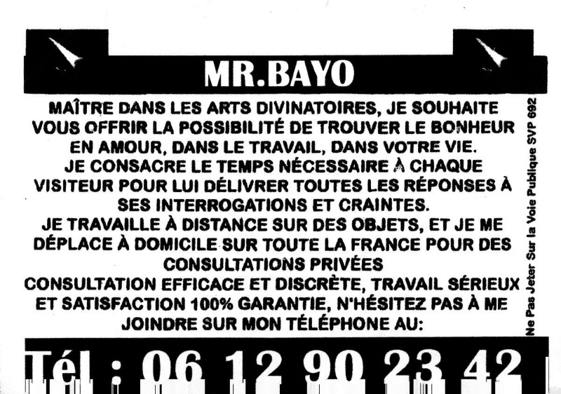 Monsieur BAYO, Paris