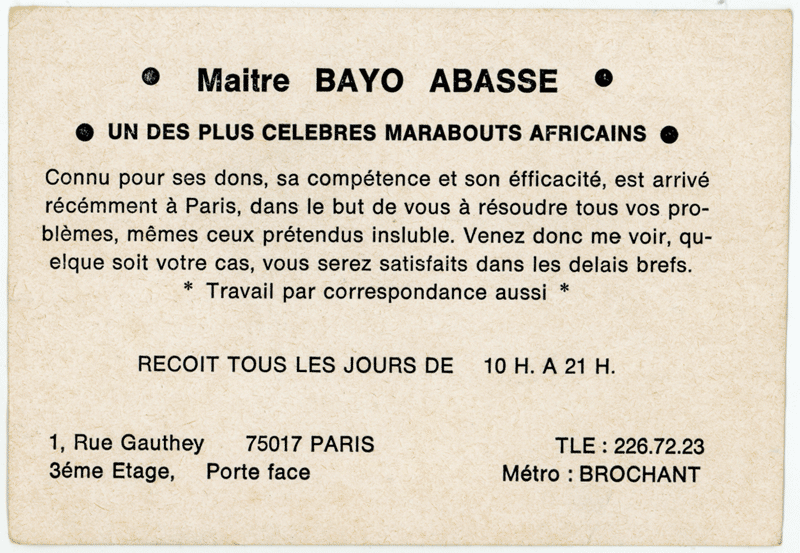 Cliquez pour voir la fiche détaillée de BAYO ABASSE