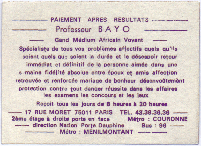 Cliquez pour voir la fiche détaillée de BAYO