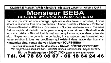 Monsieur BÉBA, Lyon