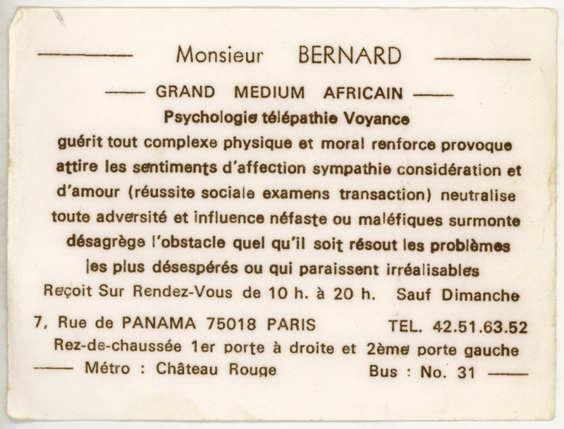 Monsieur BERNARD, Paris