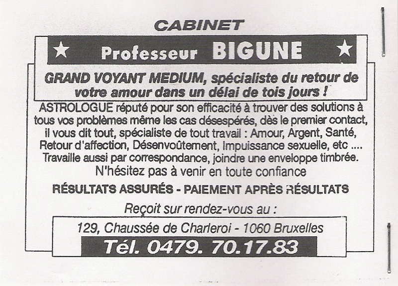 Cabinet BIGUNE, Belgique