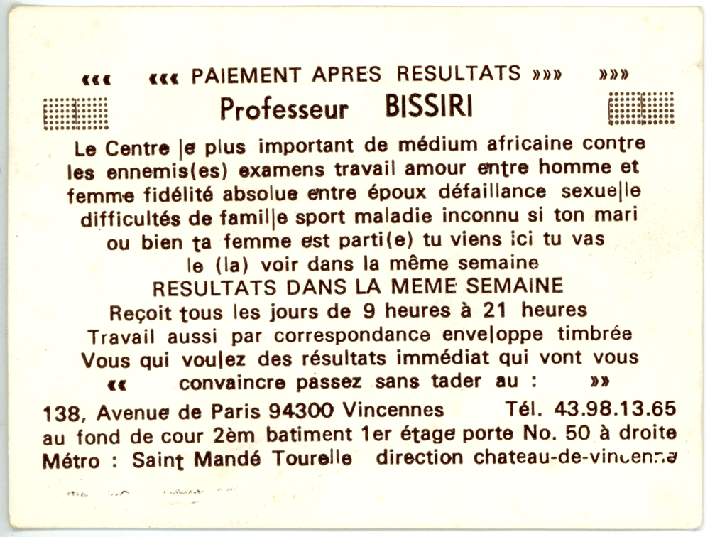 Professeur BISSIRI, Val de Marne