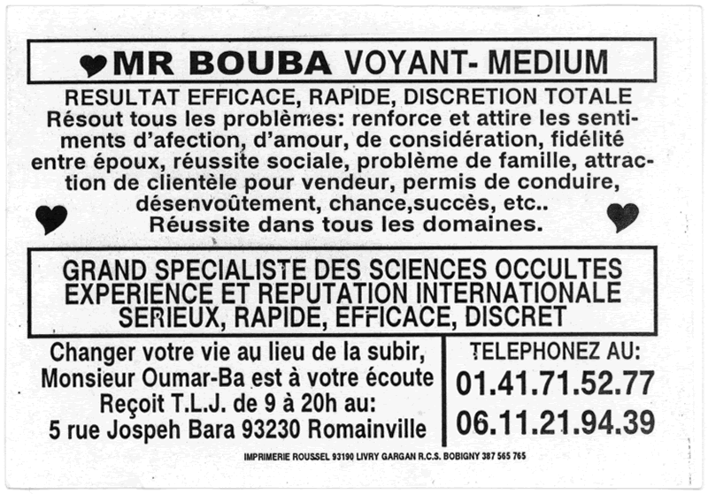 Monsieur BOUBA, Seine St Denis