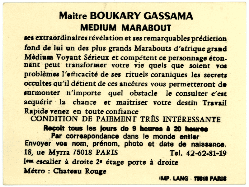 Cliquez pour voir la fiche détaillée de BOUKARY GASSAMA