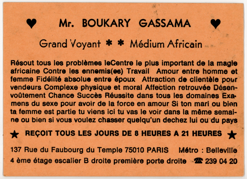 Monsieur BOUKARY GASSAMA, Paris