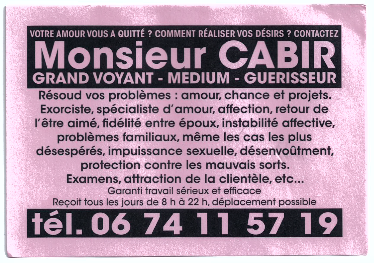 Monsieur CABIR, (indéterminé)