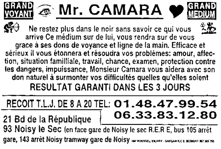 Monsieur CAMARA, Seine St Denis