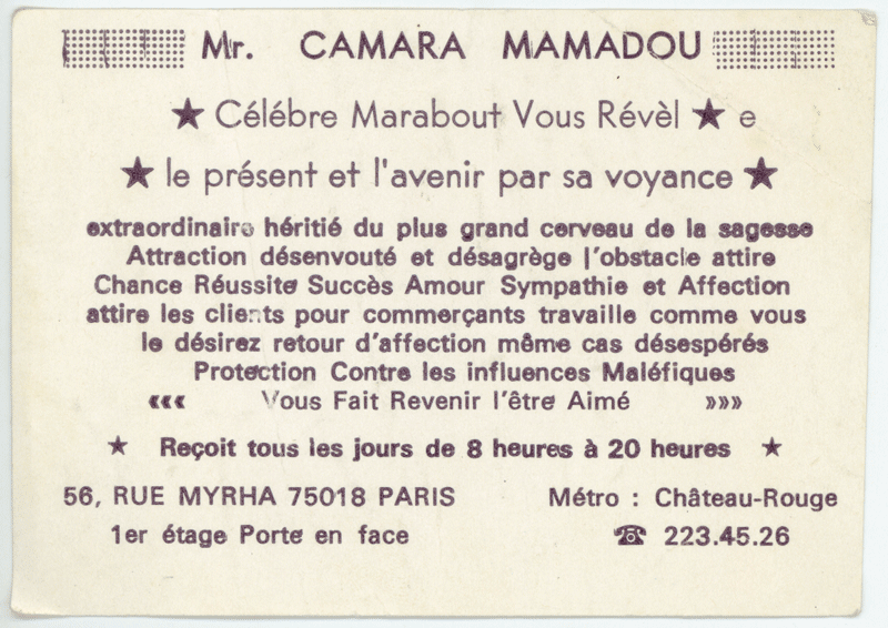 Maître CAMARA MAMADOU, Paris
