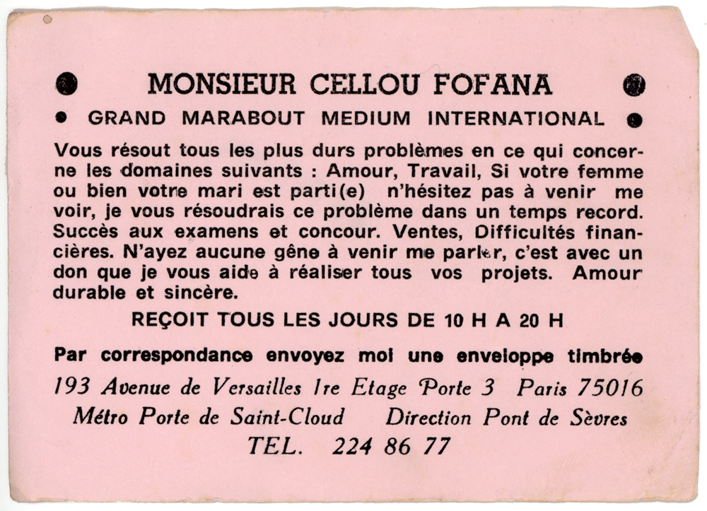 Monsieur CELLOU FOFANA, Paris