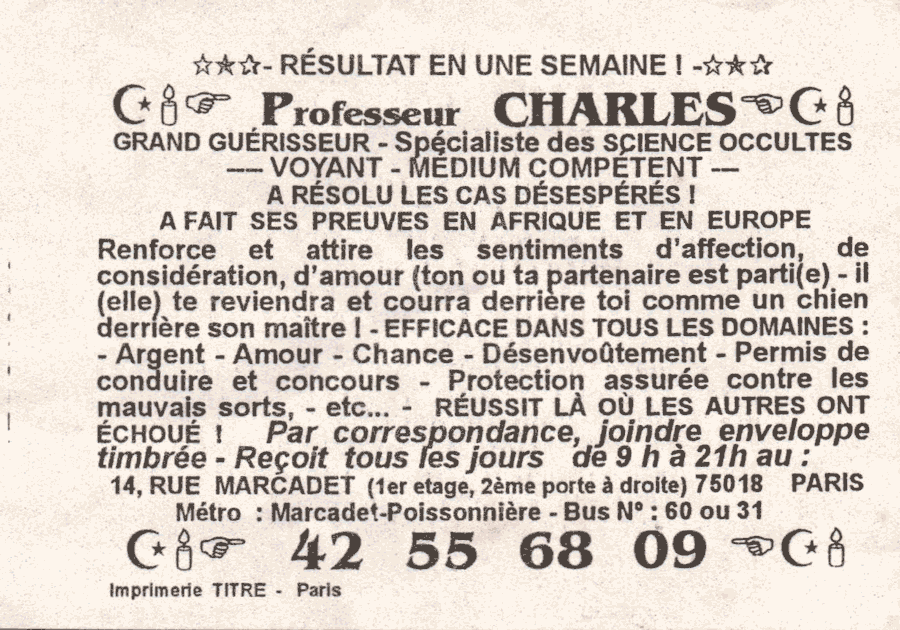 Professeur CHARLES, Paris