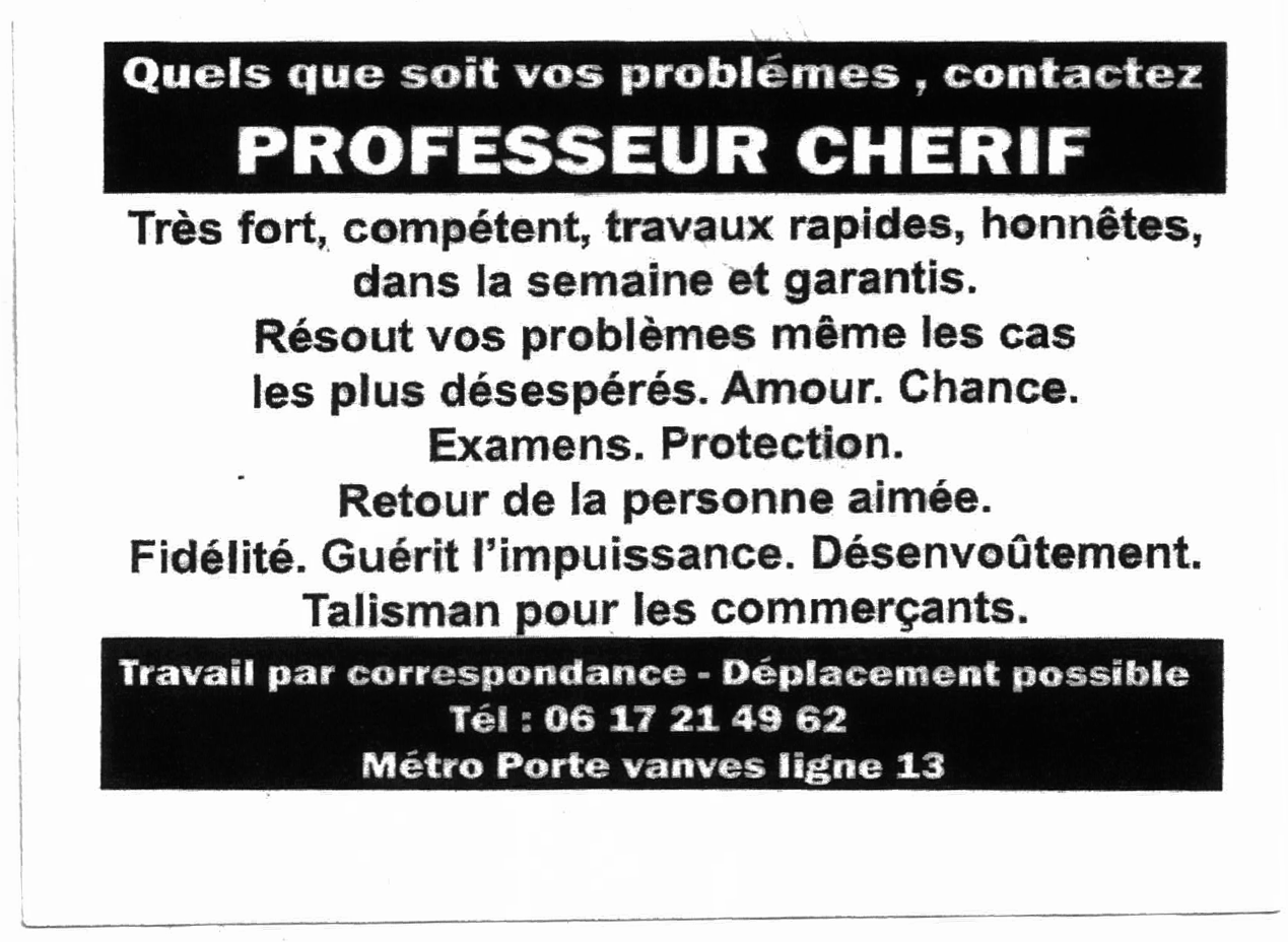 Professeur CHERIF, Paris