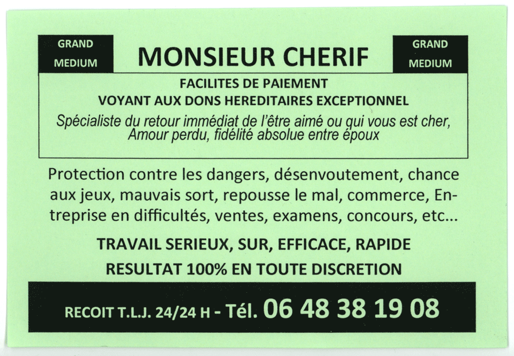 Monsieur CHERIF, (indéterminé)