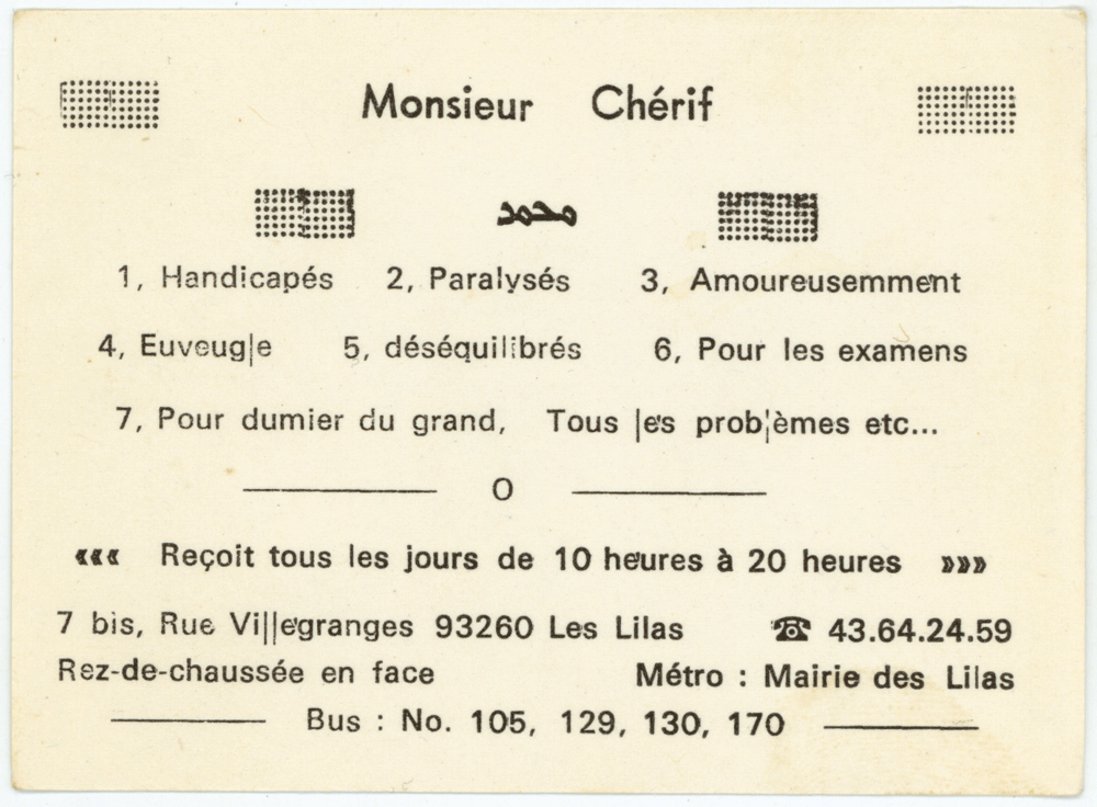 Monsieur Chérif, Seine St Denis