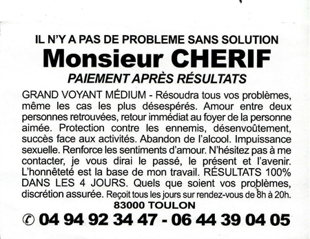 Monsieur CHERIF, Var