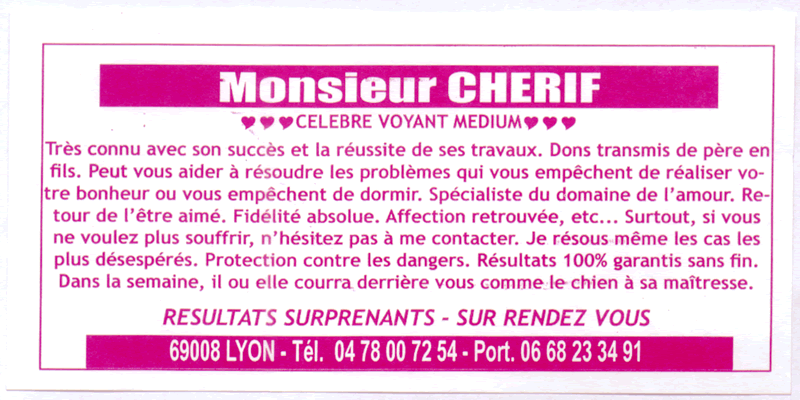 Monsieur CHERIF, Lyon