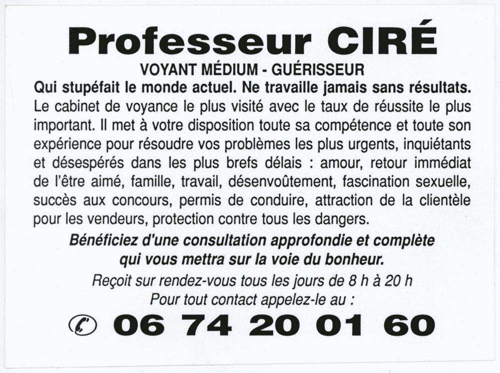 Professeur CIRÉ, Marseille