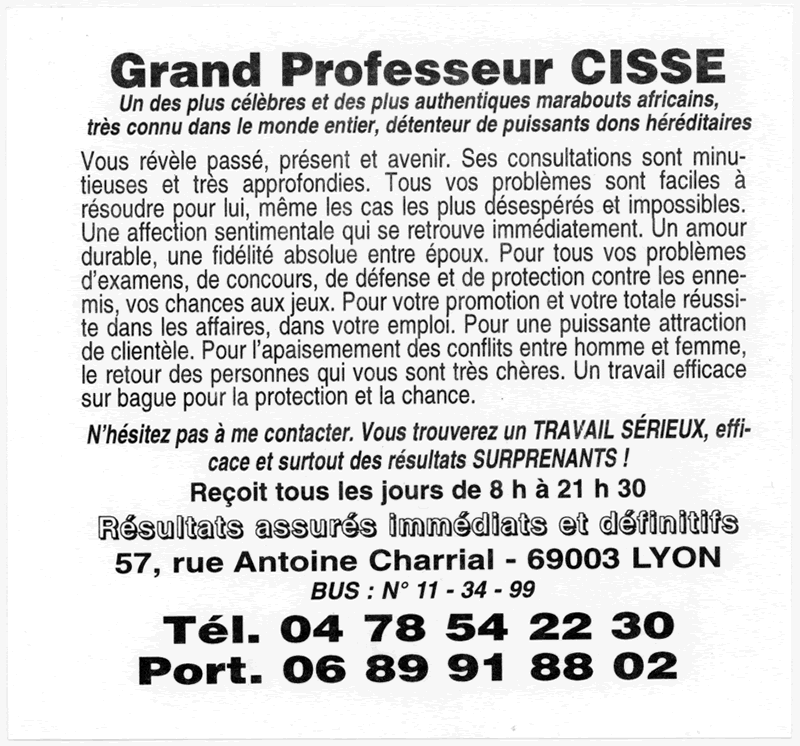Professeur CISSE, Lyon