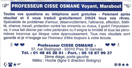 Professeur CISSE OSMANE, Seine St Denis