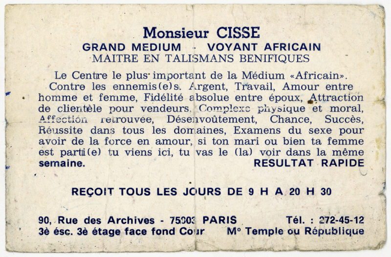 Monsieur CISSE, Paris