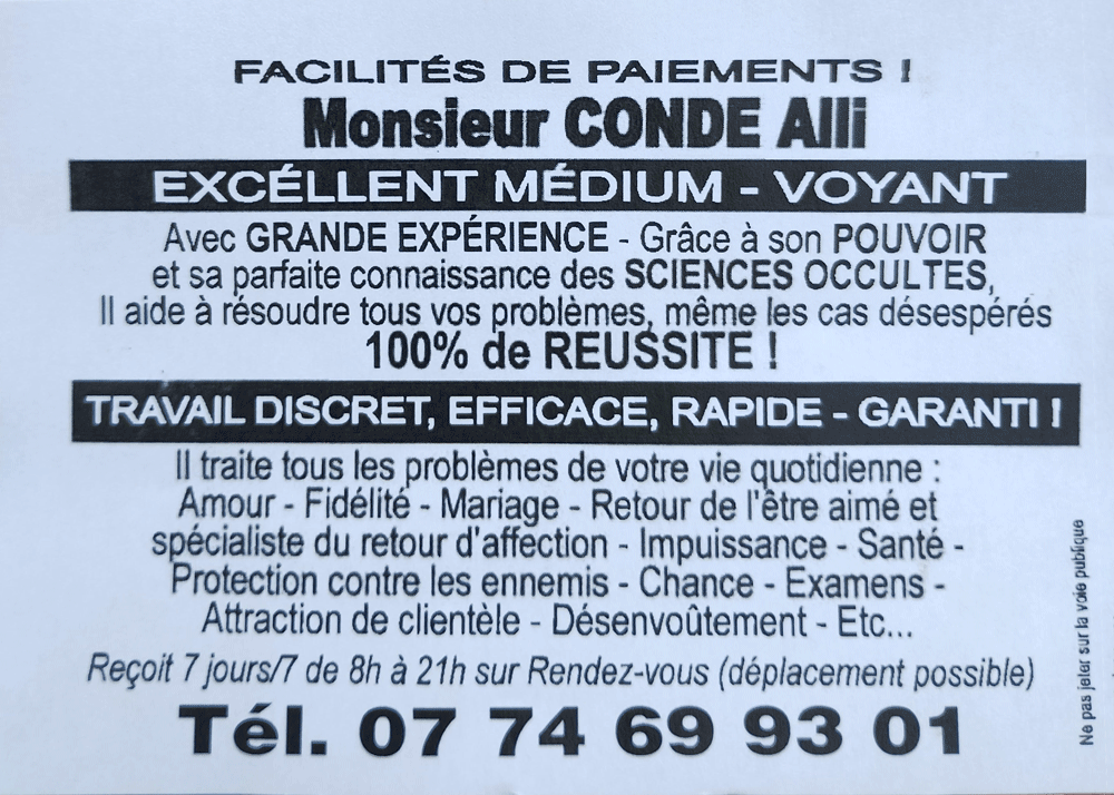Monsieur CONDE Alli, (indéterminé)