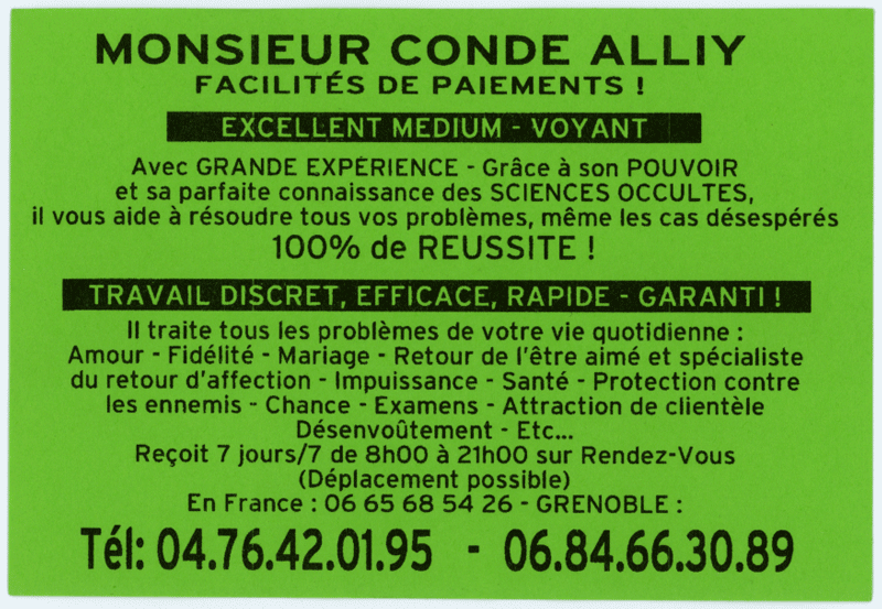 Monsieur CONDE ALLIY, Grenoble