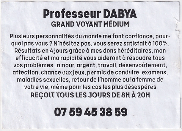 Professeur DABYA, Grenoble