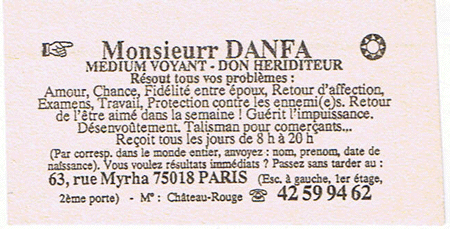 Monsieur DANFA, Paris