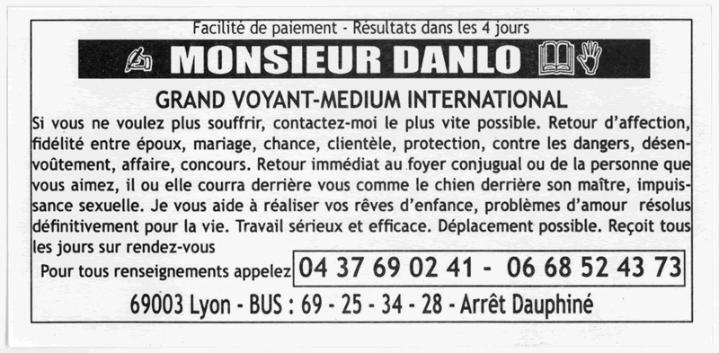 Monsieur DANLO, Lyon