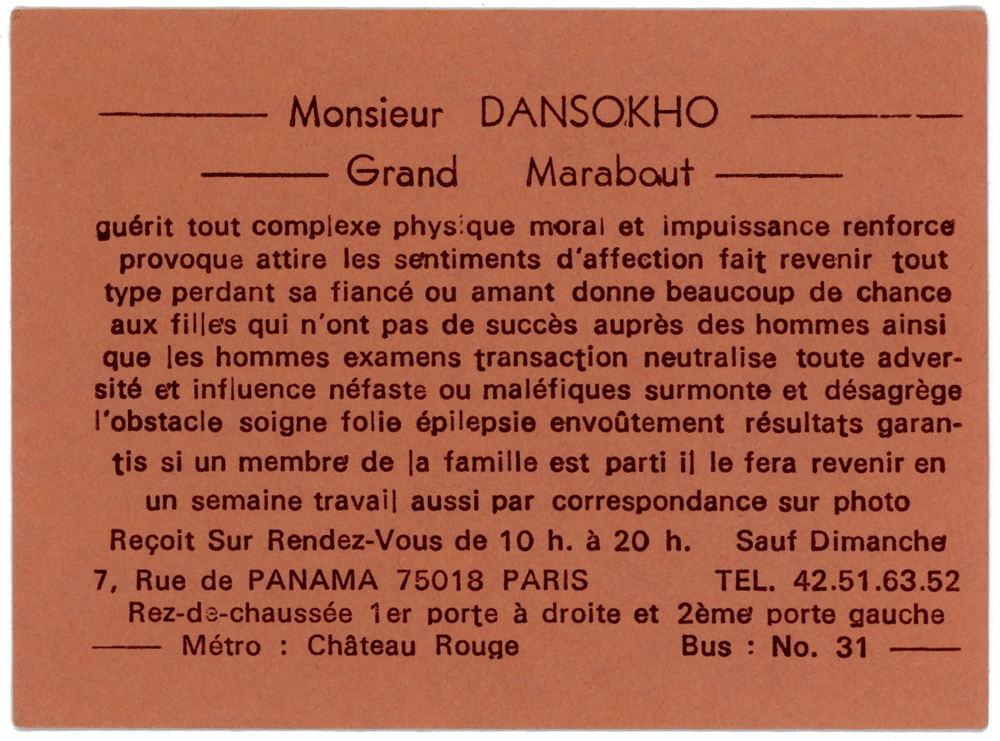 Monsieur DANSOKHO, Paris