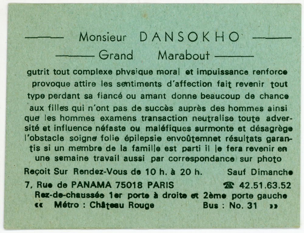 Monsieur DANSOKHO, Paris