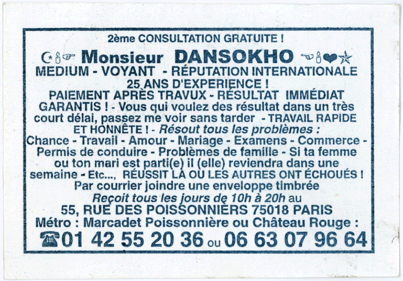 Monsieur DANSOKHO, Paris