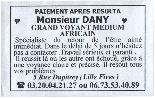 Monsieur DANY, Nord