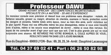 Professeur DAWU, Lyon
